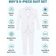 thumbnail image 2 of Boy's 5-Piece Tuxedo Set – White, 16, 2 of 7