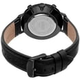 thumbnail image 3 of Men's Swiss Quartz Multifunction Leather Black Strap Watch, 3 of 7