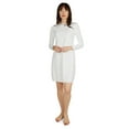 thumbnail image 3 of MeMoi Women's Bonded Long Sleeve Slip Dress - Womens - Female (Medium, WHITE), 3 of 6