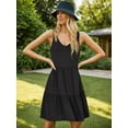 thumbnail image 4 of Weardear Summer Sleeveless Casual Dresses for Women V Neck T Shirt Sundress Flowy Tiered Swing Beach Vacation Tank Mini Dress, 4 of 6
