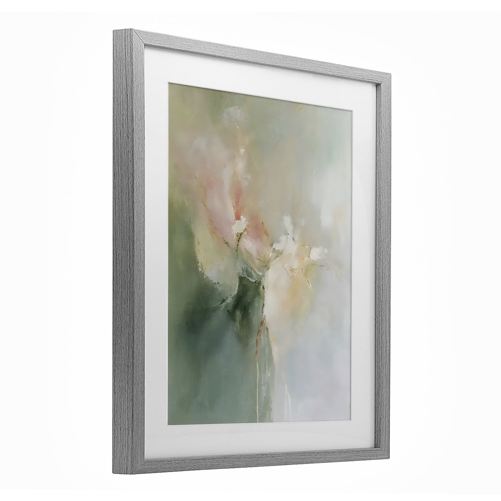 Stupell Industries Ethereal Brushwork Abstraction Gray Framed Print Under Glass, design by Riley B