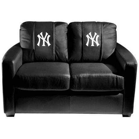 New York Yankees MLB Silver Love Seat