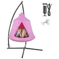thumbnail image 2 of Pirecart Metal Hanging Hammock C-Stand with Porch Swing Chair for Indoor Outdoor, 330 lbs, 2 of 8