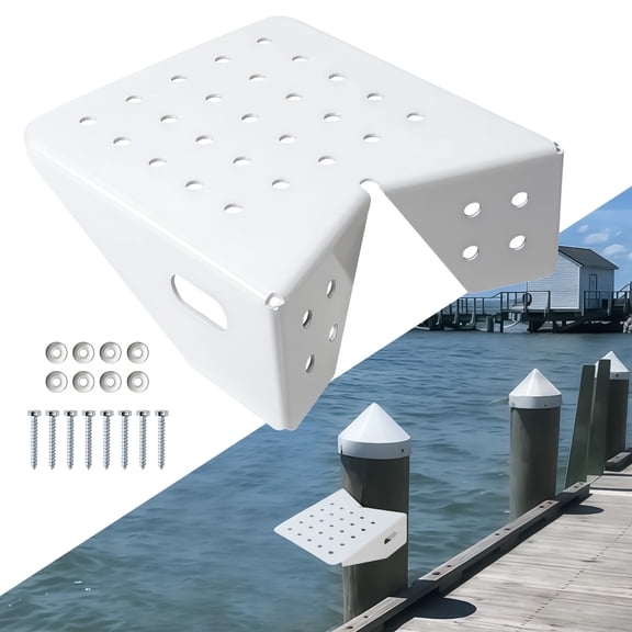 Heavy Duty Boat Dock Step, Boat Boarding Platform Mounting System, Flexible Installation Location, Post Mount Salt Water Resistant, Quick to Install
