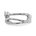 thumbnail image 4 of Sterling Shimmer Sterling Silver Rhodium-plated 27 Stone CZ Ring, 4 of 6