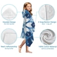 thumbnail image 7 of Indigo Tie Dye Floral Mandala Hooded Bath Towel，50"x30" for Ages 3 To 12 Kids, Quick Dry Lightweight Soft Microfiber Hood Beach Towel Cover Up for Kids, 7 of 7