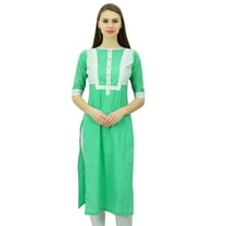 Phagun Women's Indian Ethnic Cotton Kurti Casual Wear Tunic Top Straight Kurta