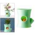 thumbnail image 2 of Maceta de plástico con autorriego con indicador de nivel de agua creativo, maceta decorativa moderna para todas las plantas de la casa, flores, hierbas Verde Zulema maceta de interior, 2 of 8