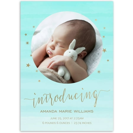 Circle Baby Photo Announcement - Ethereal Stars Baby Announcement