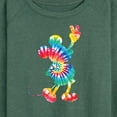 thumbnail image 3 of Mickey & Friends - Mickey Silhouette Peace Tie Dye - Women's Lightweight French Terry Long Sleeve Shirt, 3 of 5