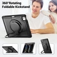 thumbnail image 7 of Case for iPad Pro 13 (M4/M5) 2024/2025 with 360 Rotating Stand, Shoulder Strap, Heavy Duty Shockproof Cover, Black, 7 of 7
