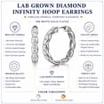 thumbnail image 4 of JeenMata Lab Grown Diamond 1.25 Carat Infinity-Inspired Hoop Earrings in 18K Yellow Gold Plating for Women, 4 of 9