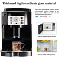 thumbnail image 4 of Juego de 4 tazas de café de vidrio grandes de 14 onzas con asas antiescaldadas, tazas transparentes ligeras y duraderas para café con capuchino americano, té, leche, jugo de café expreso, 4 of 17