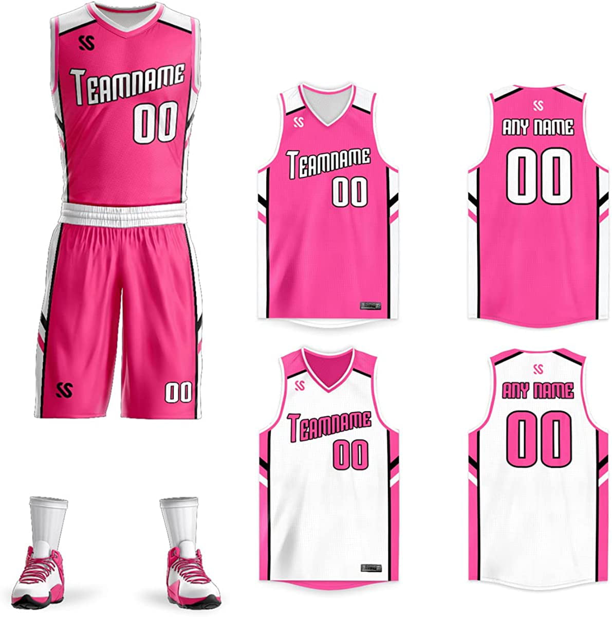 custom team basketball jerseys instock unifroms print with name and number  ,kids&men's basketball uniform 13