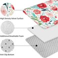 thumbnail image 5 of Pioneer Flower Floral Print Pattern Bathroom Rugs Sets 3 Piece,Toilet Cover Set,Absorbent Non Slip Bathroom Mats Sets with U-Shaped Contour Rug Toilet Rug Set, 5 of 5