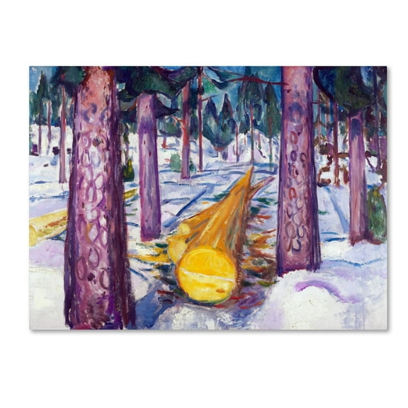 Edvard Munch 'The Yellow Log' Canvas Art