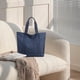 thumbnail image 4 of Bolso grande para mujeres | Bolso de hombro de nylon con hebilla de estera | Ligero, negro/azul oscuro/café | 13,77"x5,51"x13,38" | Gimnasio, trabajo, viajes, 4 of 8