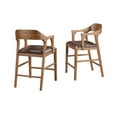 thumbnail image 7 of Boraam Rasmus Faux Leather Seat Rubberwood Counter Stool with Chestnut Wire-Brush Finish, 7 of 7