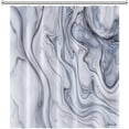 thumbnail image 4 of Watercolor Cyan Marble Shower Curtain for Bathroom Modern Luxury Waterproof Polyester Shower Curtains Abstract Gradient Artistic Aesthetic Shower Curtain with Hooks Decorative, 72x84 Inch, 4 of 6