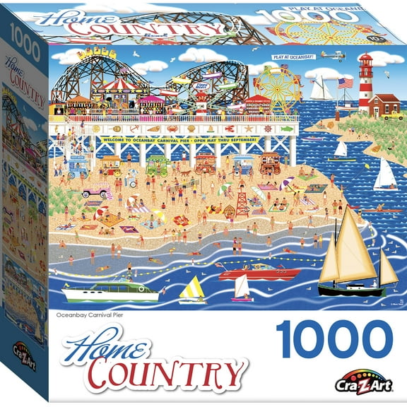 RoseArt: Home Country Oceanbay Carnival Pier Puzzle, 1000 Pieces