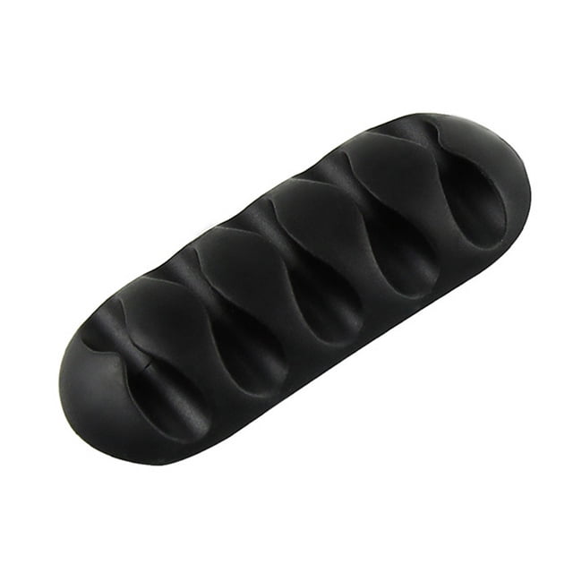 braveheart Silicone Cable Winder Desktop Management Clip Cable Holders Cable Organizer Good black 1Set