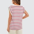 thumbnail image 4 of FJUCHAI Womens Summer Tank Cotton Tops Basic Tees for Women,Sleeveless Tunic Tops for Women, Striped Casual Short Sleeve T Shirts, 4 of 9