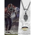 thumbnail image 5 of KeyStyle Football Pendant Necklaces for Men Stainless Steel Chain Necklaces for Athlete Sports Lover Jewelry Necklace Father Day Valentine's Day Gift for Men, 5 of 10