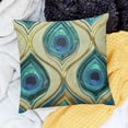 thumbnail image 2 of BANET Chair Cushion Cover, Green Decorative Throw Pillow Cover Velvet Cushion Cover, Birds, , Pillow Cover, , Modern Pillow - 12x12in, 2 of 5