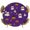 Purple, variant on Round Table Cover 36-44 Inch Purple Halloween Waterproof Reusable Table Cloth Round Fitted Vinyl Tablecloth with Elastic Edged for Parties Outdoors, Pumpkins Ghosts Moons Stars