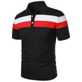 thumbnail image 4 of kamemir Mens Golf Shirt Men's Golf Polo Shirts Short Sleeve Striped Performance Moisture Wicking Dry Golf Shirts for Men(Black,XXL), 4 of 4