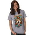 thumbnail image 3 of Stay Wild Tiger Head Rose Tattoo Plus Size Crewneck Graphic Tee Shirt Brisco Brands 2X, 3 of 5