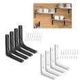 thumbnail image 6 of 4Pcs Heavy Duty L Shape Wall Bracket Inch Floating Shelf Support Joint Angled Bracket for Installation with Screw, 6 of 9