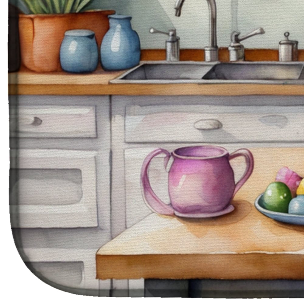 Decorating Easter Great Dane Dish Drying Mat