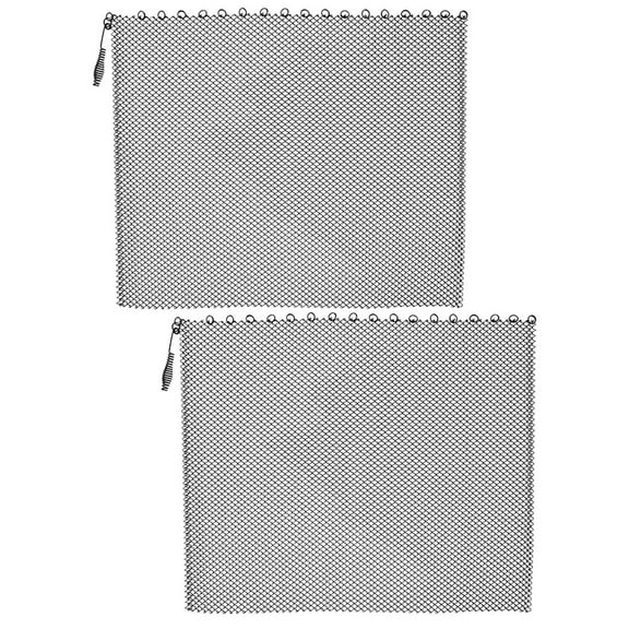 2pcs Fireplace Mesh Screen Curtains Fireplace Screen Panels with Handles