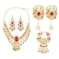 thumbnail image 4 of Conjunto De Joyas De Danza Del Vientre Sunnimix para Mujer Pendientes De Gancho Collar de danza del vientre, 4 of 8