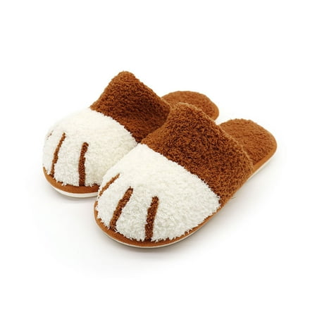 

Fluffy Cute Paws Slippers for Women Girls Men Cozy Warm Ladies Slippers House Indoors Non-slip Outdoor Memory Foam Slippers Suitable Christmas Gifts