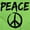 Irish Green, variant on Hippie Peace Sign Make Love Not War Womens Fitted Plus Size Graphic Tee Brisco Brands 2X