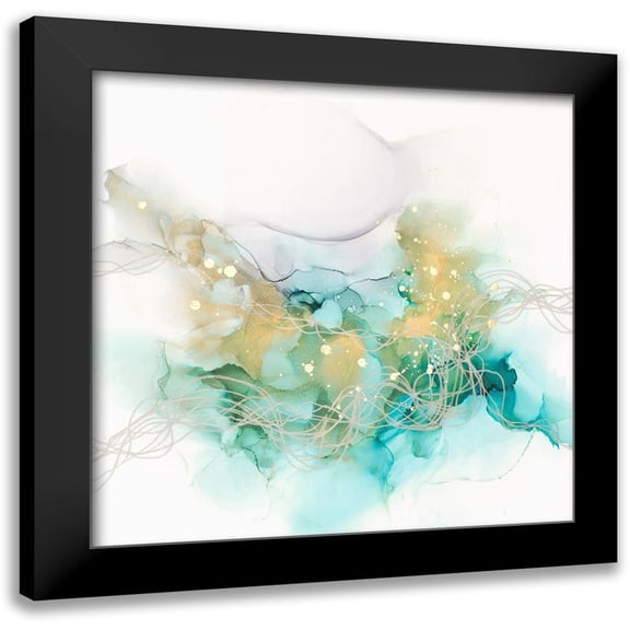 Goldberger, Jennifer 12x12 Black Modern Framed Museum Art Print Titled - Interwoven Metallics I