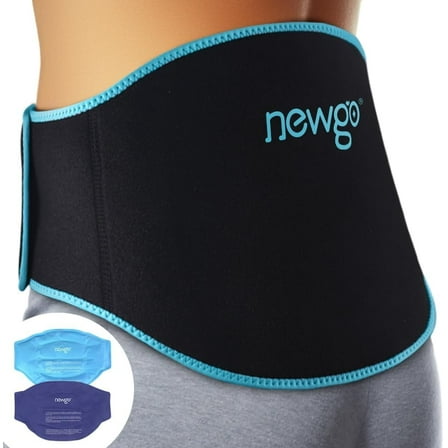 NEWGO Gel Ice Pack for Back Pain Relief, 2 Pack Hot Cold Ice Packs Belt for Back Injuries, Sore Back, Sciatica Pain, Spinal Injuries, Herniated Disc, Muscle Spasm