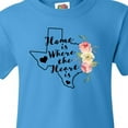 thumbnail image 4 of Inktastic Texas Home is Where the Heart is with Watercolor Floral Youth T-Shirt, 4 of 5
