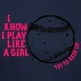 thumbnail image 3 of CafePress - I Know I Play Like A Girl Women's Dark T Shirt - Women's Traditional Fit Dark T-Shirt, 3 of 4
