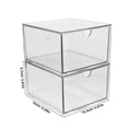 thumbnail image 2 of Clear Acrylic Makeup Organizer Box For Skincare Storage And Face Towels In Transparent Design 2Pcs, 2 of 4