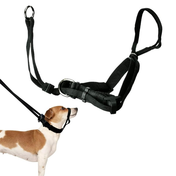 Sporn Pet Head Halter Instantly Stops Pulling Leash No Choke Safe Medium Black