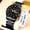 Black face, black strap--business men's model, variant on Men's watch, classic and stylish, ultra-thin, luminous, dual calendar, steel band, waterproof, diamond-embellished, nine-bead solid watch