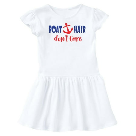 

Inktastic Boat Hair Don t Care Anchor Sailing - Red Blue Gift Baby Girl Dress