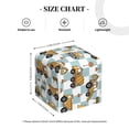 thumbnail image 4 of Lsque Excavator Printed Tissue Box Cover Holder, Facial Paper Organizer Dispenser,Square with Bottom Belt, PVC Leather Decorative Organizer, 4 of 8