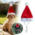 thumbnail image 2 of Sombrero ajustable para perros y gatos Traje de punto suave para fiestas navideñas, fotos y disfraces, 2 of 7