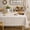 White, variant on Fennco Styles Farmhouse Green Textured Geometric Woven Tablecloth with Fringe, Cotton Blend Rustic Table Cover for Dining Table, Boho Country Kitchen Tablecloth, 72 x 72 Inch