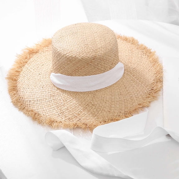 Summer Wide Brim Sun Hat For Women Adjustable Straw Beach Hat Vacation Accessory For Travel And Outdoor Activities Cool Hiking Clothes My Fair Lady Hat Women Hat Stylish Sombrero Impermeable Gardening