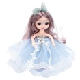 thumbnail image 2 of Muñeca de niña Real niñas bebé hermoso vestido ojos 3D silicona completa 1:12 18cm cumpleaños para Juguetes Azul Baoblaze muñeca de silicona, 2 of 8